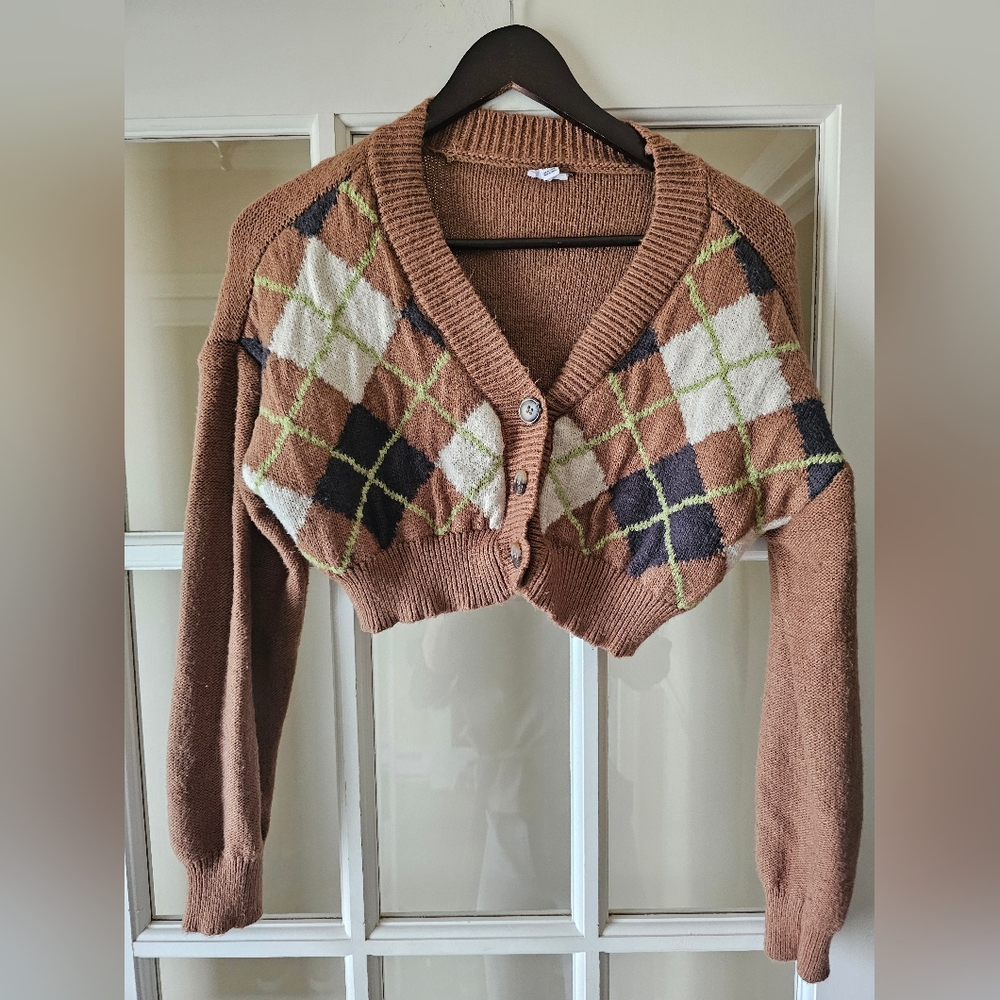 Garage Jenna Cardigan in Armadillo Brown